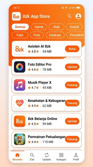 Temukan Aplikasi Populer & Kanal Uji di 8zk—Sumber Utama Unduhan