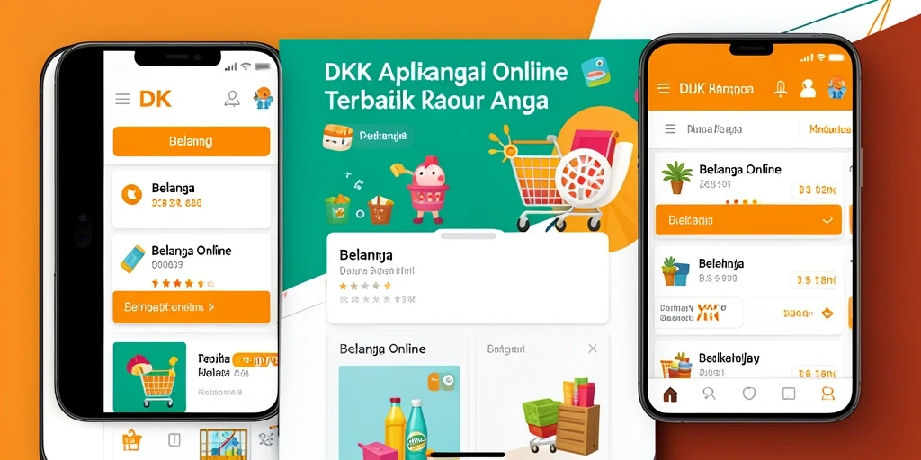 Tampilan antarmuka aplikasi DKK untuk Belanja Online yang menarik.