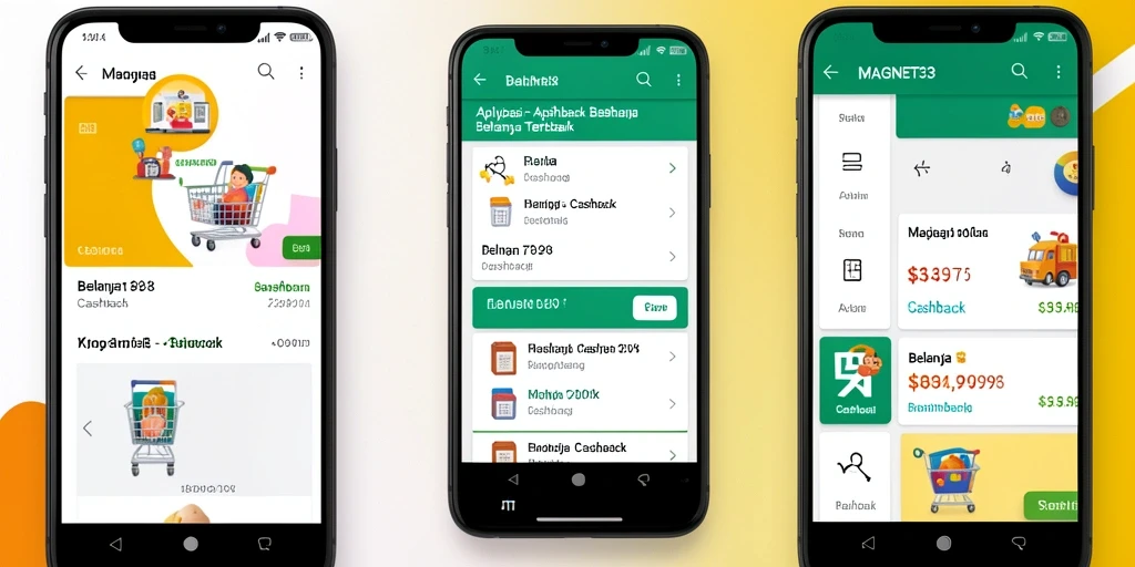 Antarmuka pengguna MAGNET33 dengan penawaran cashback menarik.