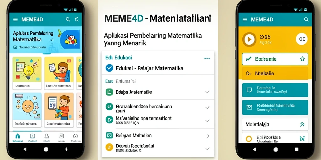 Antarmuka aplikasi MEME4D yang menarik dan interaktif.