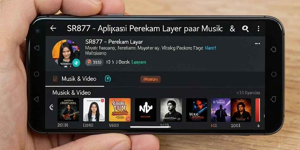 Antarmuka SR877 yang intuitif untuk perekaman layar.